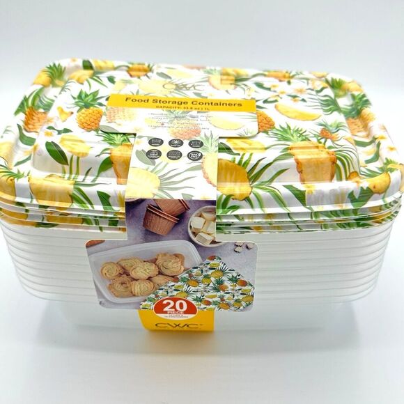 CWC‎ 20-Piece PINEAPPLE Fruit Food Storage Containers - Picture 2 of 3